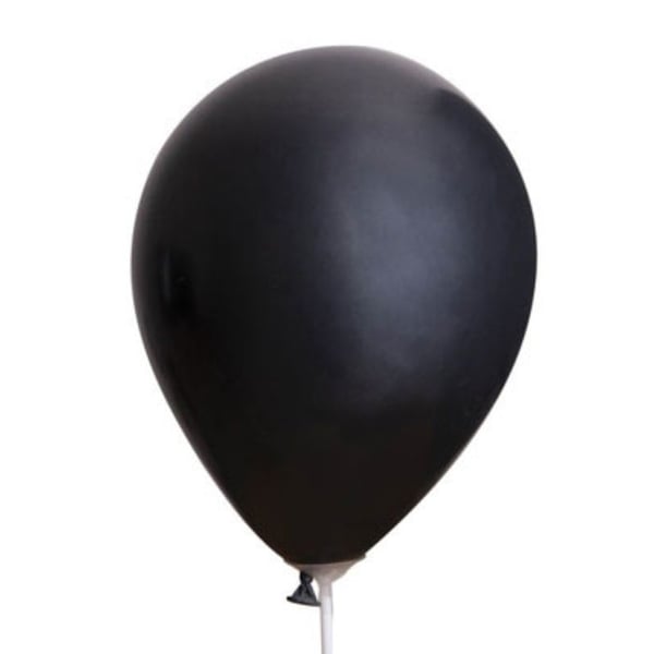 Svarta metallballonger - 10 stycken - Festdekoration - Latex - Ouppblåst