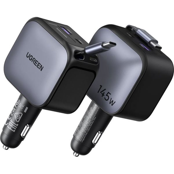 Bilugnare - UGREEN - 145W - Med uttagbar kabel