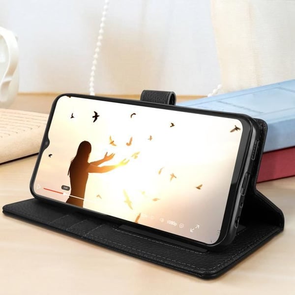 Samsung Galaxy A13 Fodral - AVIZAR - Videoställ Plånboksfodral - Svart