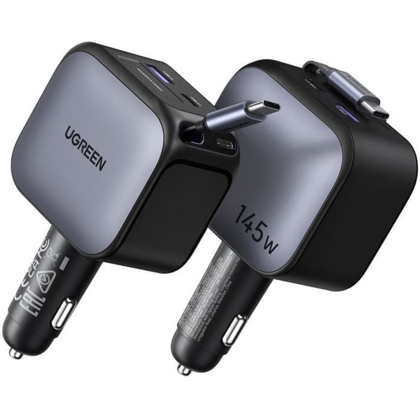 Bilugnare - UGREEN - 145W - Med uttagbar kabel