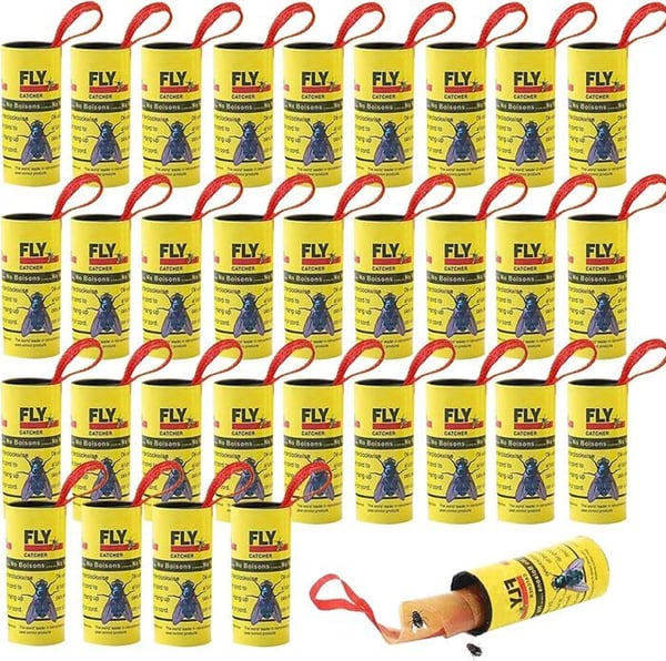 Rulle med flugfällapapper - Tejp mot insekter som flugor, myggor och malar - Res[J177]