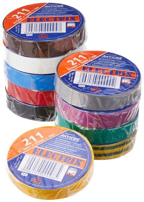 Ah tillbehör - 580813RNB10 - Adam Hall Tillbehör 580813 RNB 10 - Isoleringstejp 0,13 x 15 mm x 10 m set med 10 färger