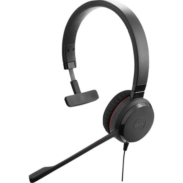 Jabra Evolve 20 Hörlurar över örat trådbundna Mono svart Brusreducering, Mikrofonens brusreducering