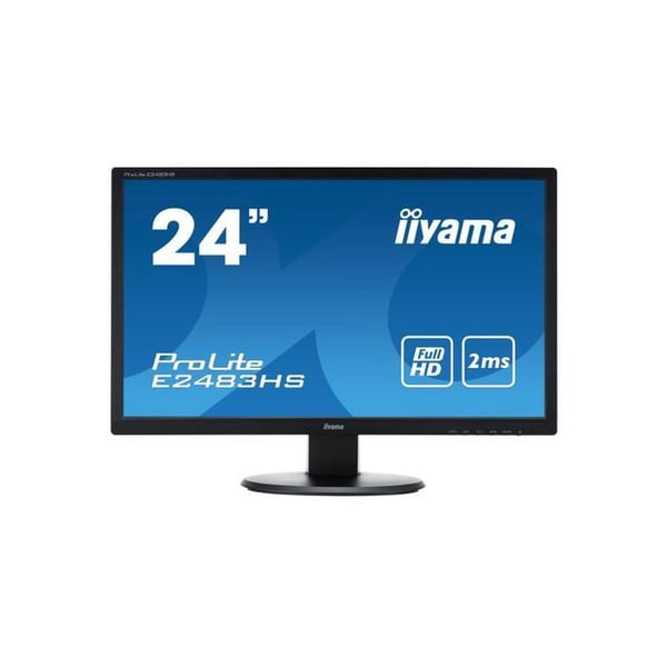LED-skärm – IIYAMA – ProLite E2483HS-B1 – 24 tum – Full HD-upplösning – Återvunnen – Skick: Bra