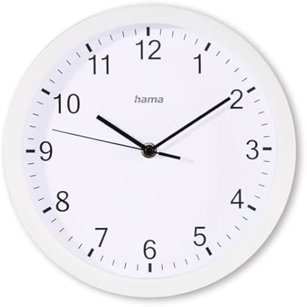 Väggklocka - HAMA - Elba - Tystgående - Ø 25 cm - Kontemporär Design