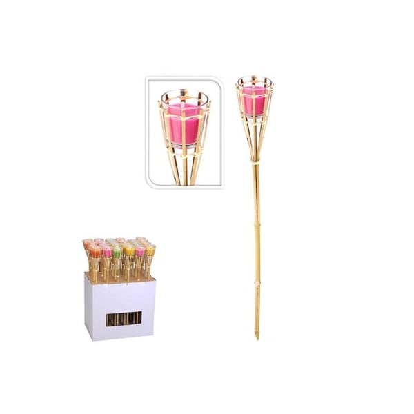 Trädgårdslampa med citronella-kandelaber myggavvisande ø7,5x76cm Euro/u