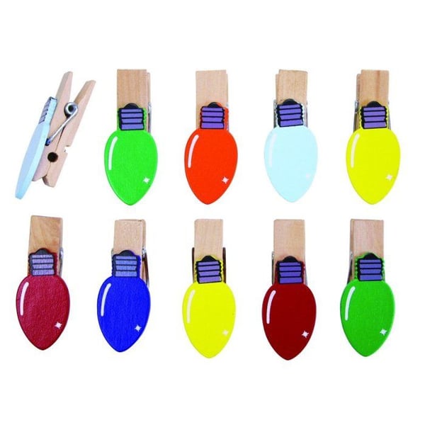 MégaCréa DIY - Mini klädnypor i trä Lumignons 5,5 cm 10 stycken