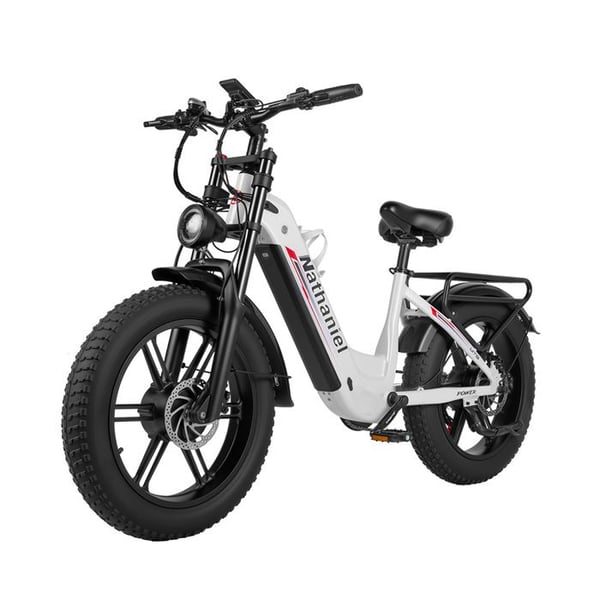 Sähkökäyttöinen polkupyörä Nathaniel SYR08 aikuisille, moottori 1000 W X 2, akku 48 V 20 Ah, maastorenkaat 20 tuumaa.