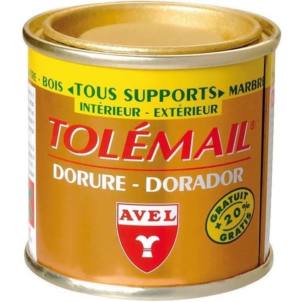Rik guld tolemail förgyllningsfärg - AVEL - 50 mL - Blank - Akryl - Exteriör - Träslöjd
