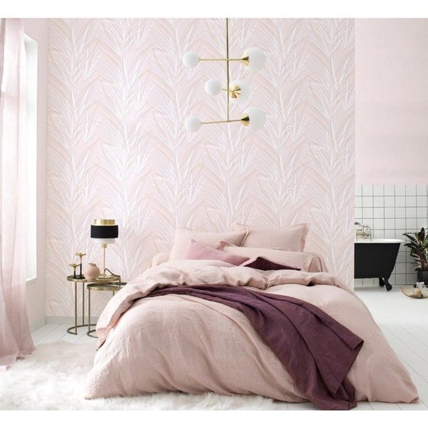 Rasch Välkommen Hem 654028 Non-woven tapet Botanisk 10.05 x 0.53 m Rosa Rosa