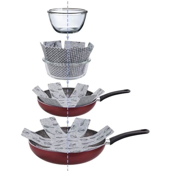 Grill-separator - Pannskydd - 12 delar - Grå - Nonwoven