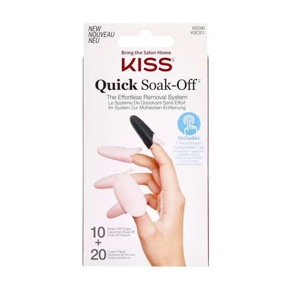 KISS Quick Soak Off Ensemble av 10 borttagningskuddar för manikyr - Återanvändbara, kompatibla med pekskärmar KISS Quick Soak Off Ensemble av 10 borttagningskuddar för manikyr - Återanvändbara, kompatibla med pekskärmar