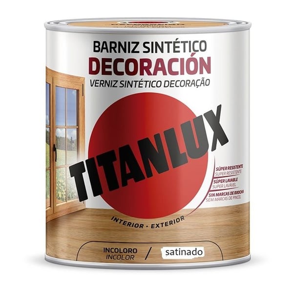 Syntetisk satin färglös lack dekoration 750ml titanlux m11100034