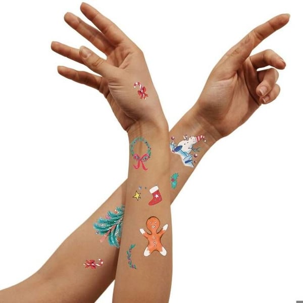 Tillfälliga tatueringar - LILLA CLOWN - LILLA CLOWN - Jul - Flerfärgad - Lätta att applicera