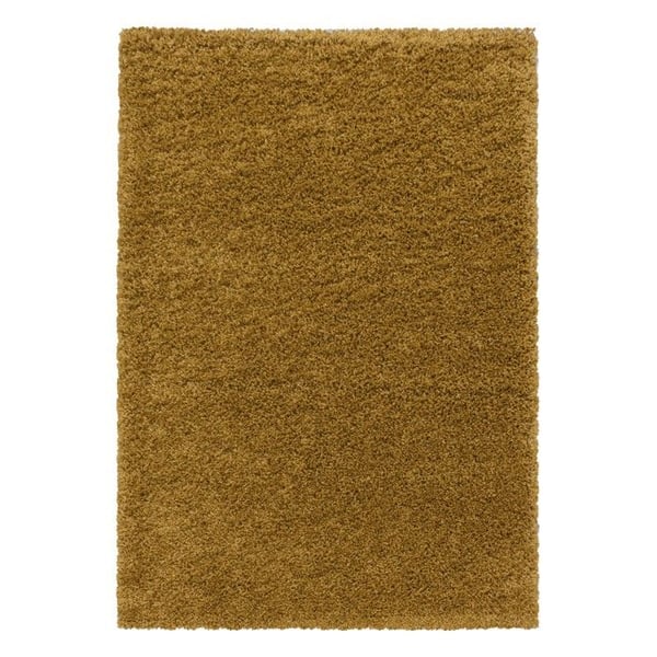 Shaggy matta - MELIS HOME - Enfärgad design - 80x150 cm - Gul (Guld) - 30 mm mjuk