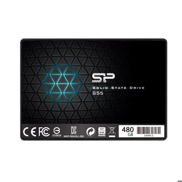 SILICON POWER SSD - SATAIII (TLC) - S55 - 480 GB - 7 mm 2,5" ingångsnivå