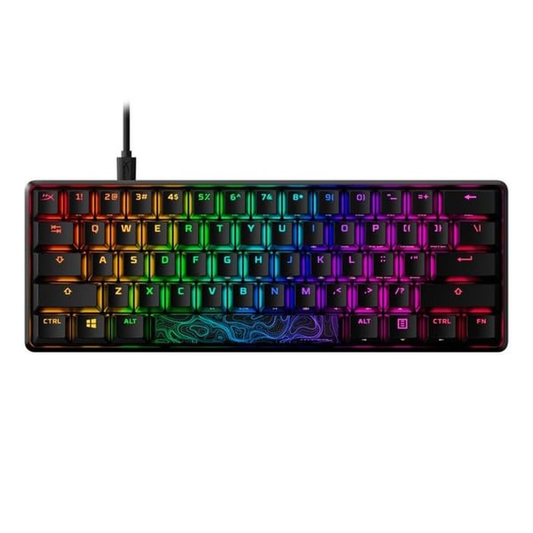 Tangentbord - HYPERX - Alloy Origins 60 RGB - Röda switchar - Kompakt 60% - Aluminium