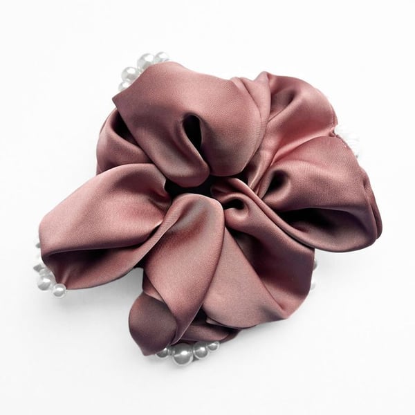 Chouchou - AVIZAR - Glamour - Satin Perlé - Rosa - Accessoar Kvinna