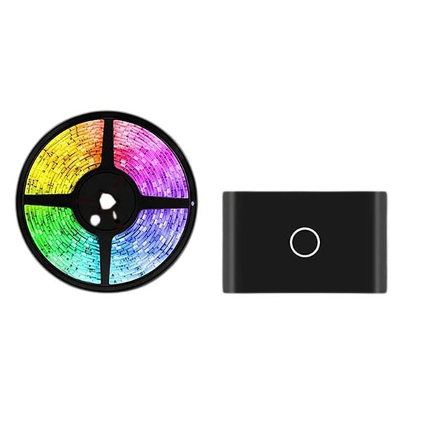 Intelligent LED-kit för TV med röstkontroll WiFi och 2 sidomoduler svart