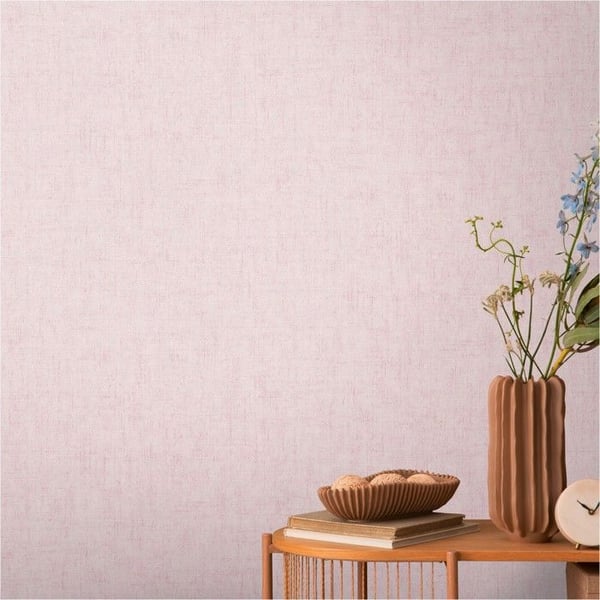 A.S. Creation non-woven tapet 10.05 x 0.53 m Livingwalls enfärgad tapet rosa 791094 Uni CosmoLiving av Cosmopolitan