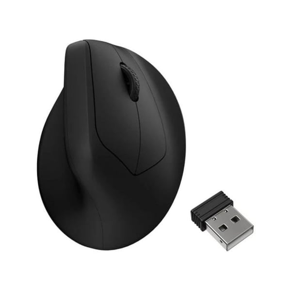 Keychron M5 Trådlös Vertikal Mus 30000 DPI PixArt 3950 Svart Sidscroll