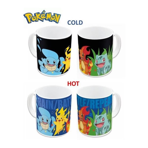 Mugg - Pokemon - Termokänslig - 325mL - Porslin/Ceramik/Granit - Cylindrisk