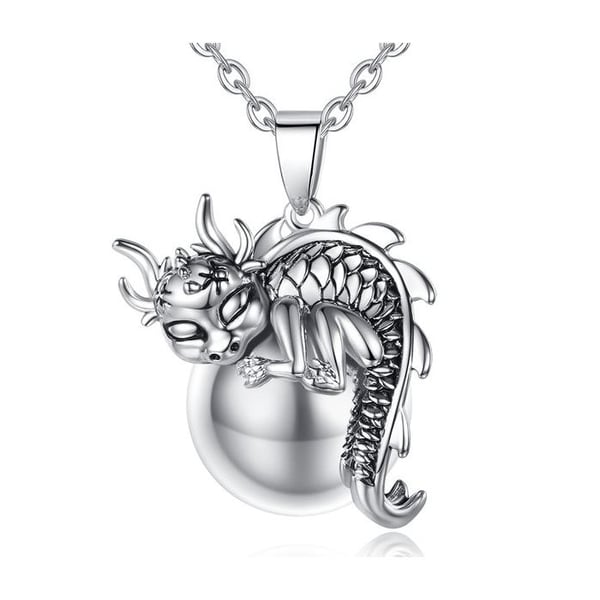 Graviditet bola dragon juvel present framtida mamma Halsband