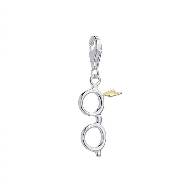 Charm för armband - CARAT - HARRY POTTER - Guldpläterad blixt - Glasögon - Sterling silver