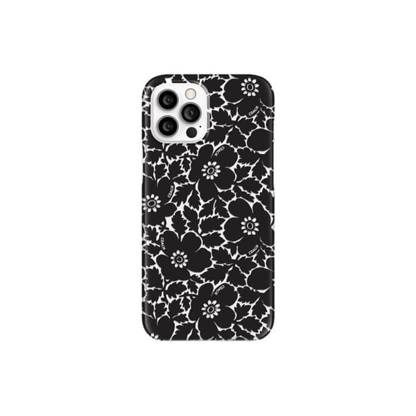 Fodral till Apple iPhone 12 Pro Max - COACH - Moody Bold Blommönster - Svart - Blank - Blandat