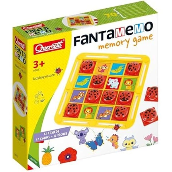 Minneslek - QUERCETTI - Fantasifigur Ladybug Natur - Flerfärgad - Från 3 år - 2 spelare eller fler