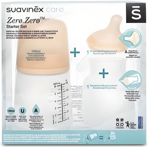 Suavinex Nappflaska Pack Zerø Zerø Medium Flow 180ml
