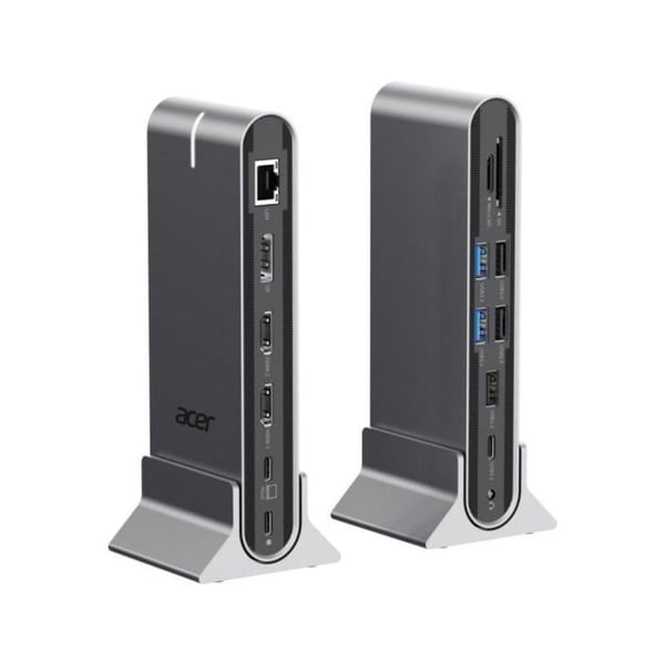 Acer Universell Dockningsstation Type-C 15-i-1 Grå med 8K Videoutgång