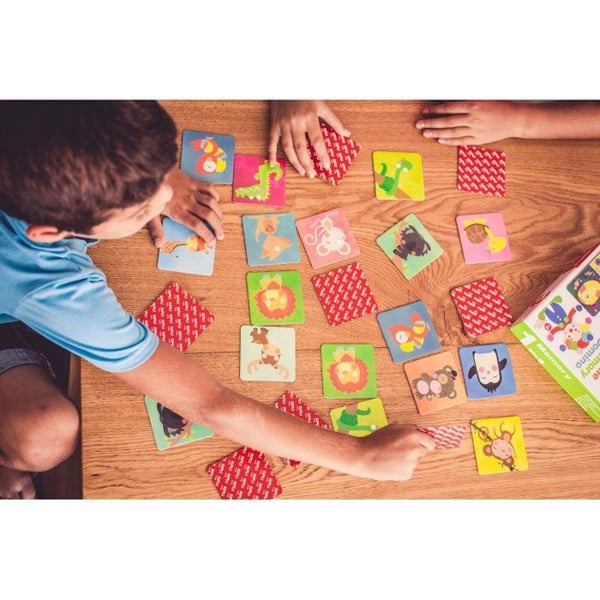 APLI Box med 3 minnesspel - Domino - Pussel