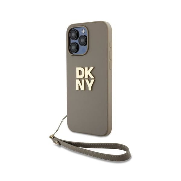 Coque - DKNY - iPhone 14 Pro Max - Beige - Handled - Metallisk Logotyp