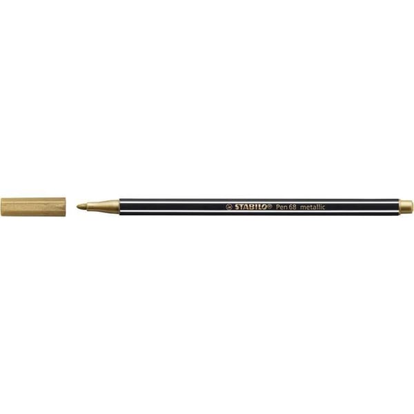 Metalllåda x 8 metalliska markörer STABILO Pen 68 metallic