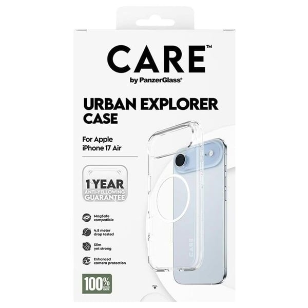 MagSafe Cover - PANZER GLASS - iPhone Air - Beskyttelse 4,8 m - Gennemsigtigt Design - Genanvendt Plast