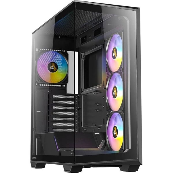 Antec AX85 Mid Tower Chassi Svart ATX ARGB Härdat Glas Optimal Luftflöde