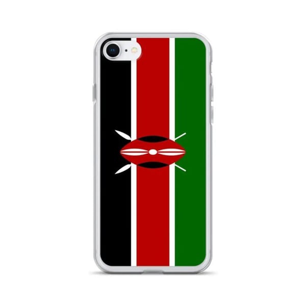Mobilskal - PIXELFORMA - Kenyas flagga - Kompatibel med iPhone 8 Plus - Mjuk - Stöttålig - Silikon