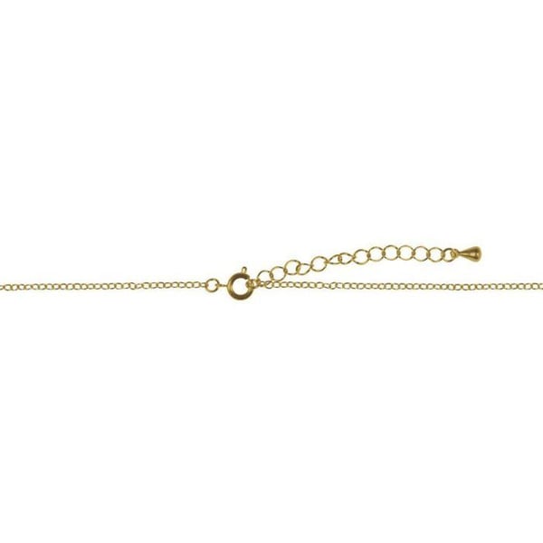 Metallkedja med lås, 2mm, 78cm, + förlängning 5cm, 1 styck, guld