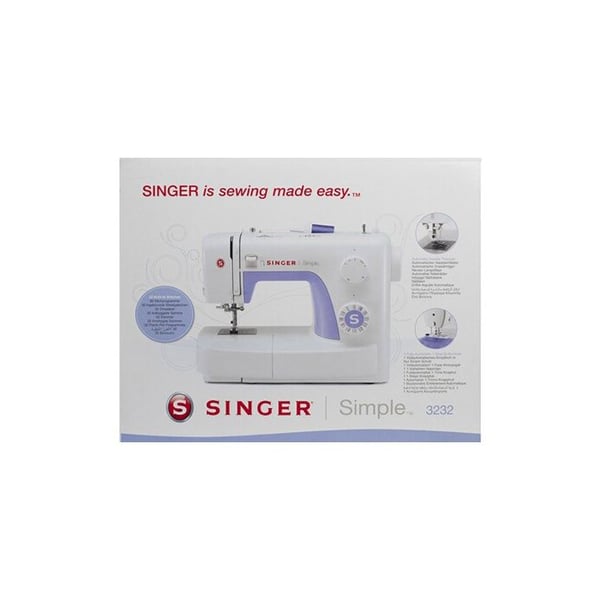 SINGER SIMPLE 3232 symaskin - 40 program - Automatisk trädare - Vit