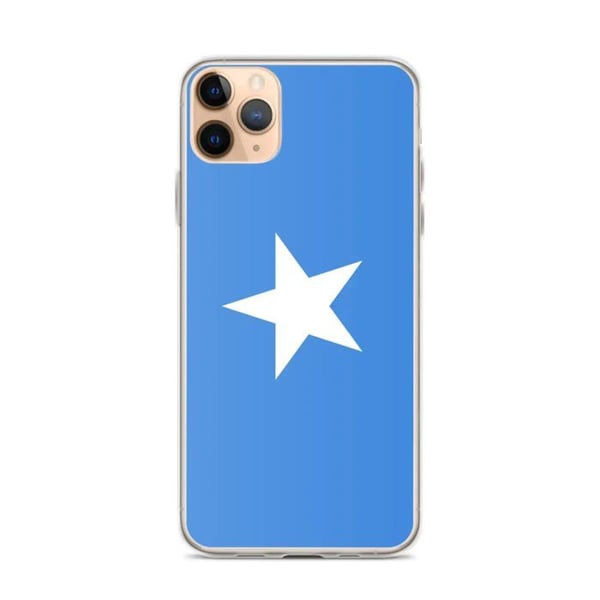 Mobilskal – Somalias flagga – Kompatibel med iPhone 11 Pro Max – Flexibelt etui – Slagtålig och stöttålig – Silikon – Pixelforma