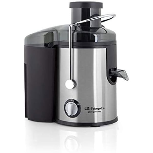 Orbegozo LI 5060 - Grönsaks- och fruktmixer, rostfritt stål, 65 mm bred mun, anti-droppsystem, 600 W, svart