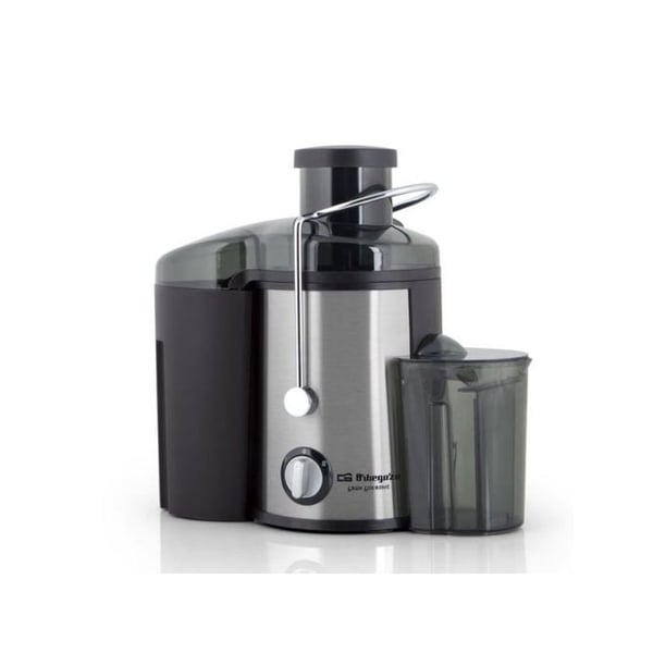 Orbegozo LI 5060 - Grönsaks- och fruktmixer, rostfritt stål, 65 mm bred mun, anti-droppsystem, 600 W, svart