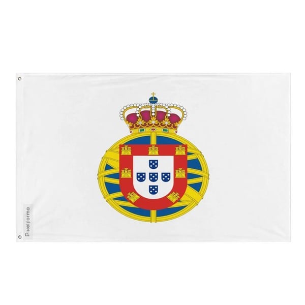 Flagga för Storbritannien av Portugal, Brasilien och Algarver – 128 x 192 cm – Polyester – Metallöglor – Motståndskraftig