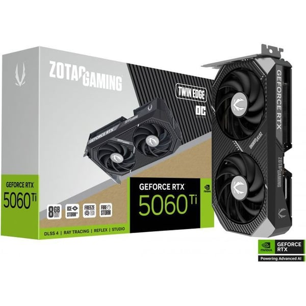 ZOTAC - Spelgrafikkort - GeForce RTX 5060 Ti - Twin Edge OC - 8 GB