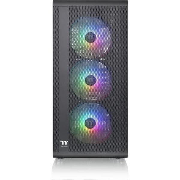 PC taske - THERMALTAKE - S200 TG ARGB (Sort) - Medium tårn - ATX format - Uden strømforsyning