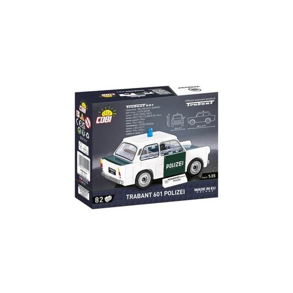 Byggsatser - Cobi - Trabant 601 Polis - 82 delar - 1/35 - Lätt montering