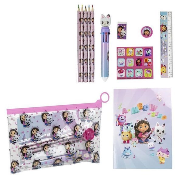 Skrivset - Cerda - Gabbys Dockhus - Rosa - Innehåll - Kreativitet