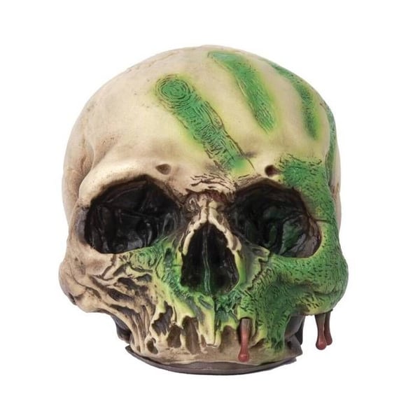Dekorativt kranium - LITEN CLOWN - Halloween - 14 cm - Beige - Plast och resin