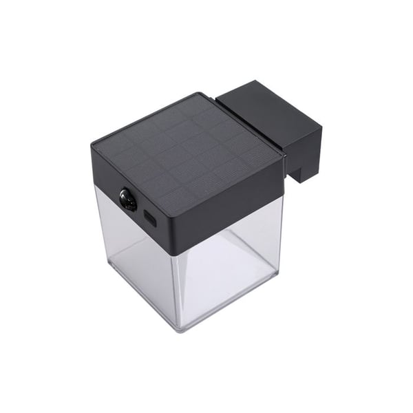 Fyrkantig solarmodul 4w 500lm, 3 000/4 000/6 500k, med sensor, svart